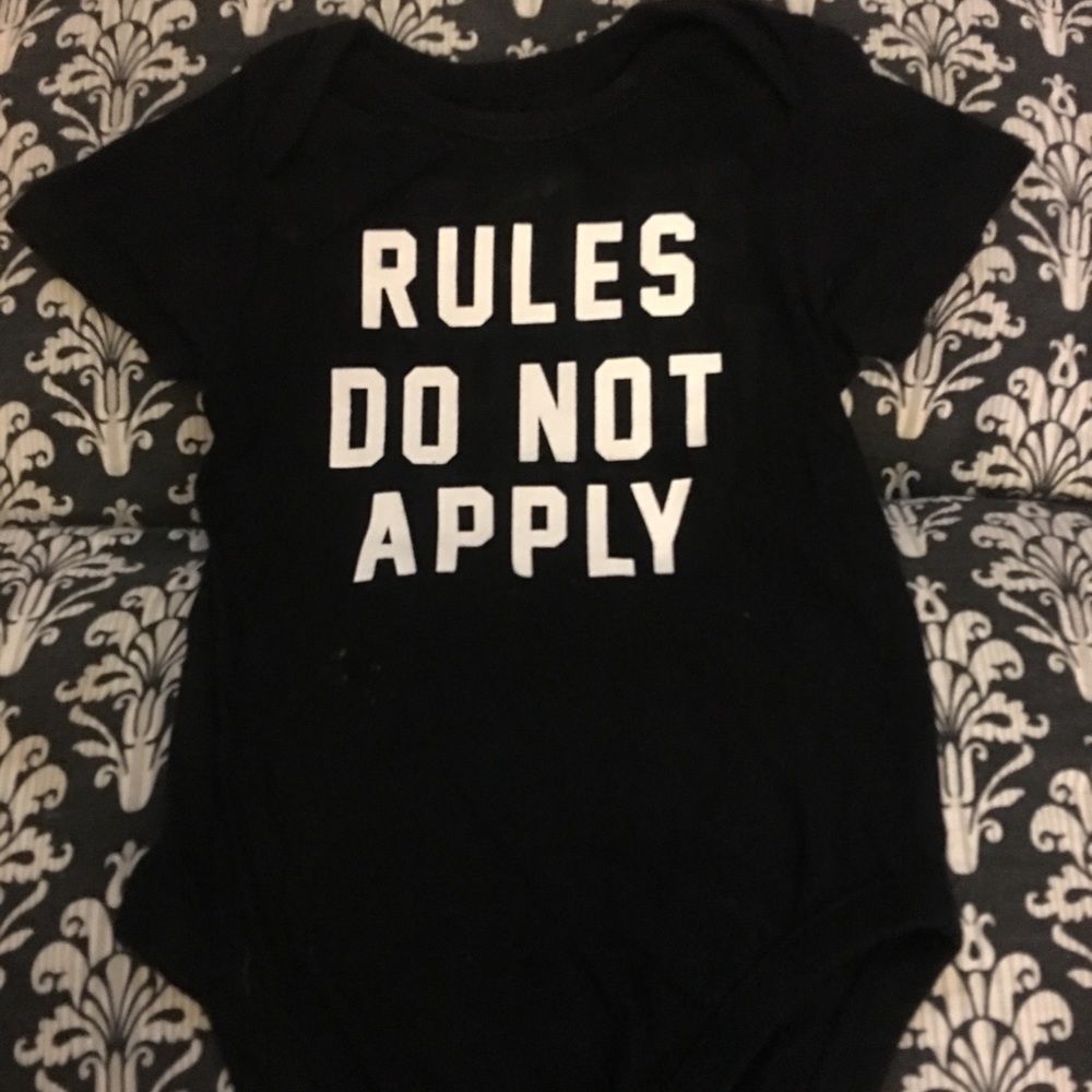 *SOLD*Rules do not apply baby onesie